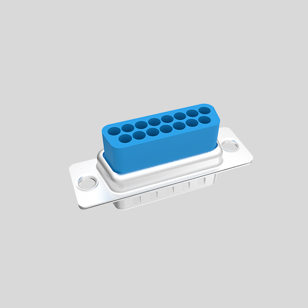 Blaue d-Sub-Anschlüsse