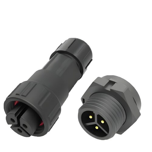 M16 3pin socket screw locking 3 Pin IP68 Waterproof Connector